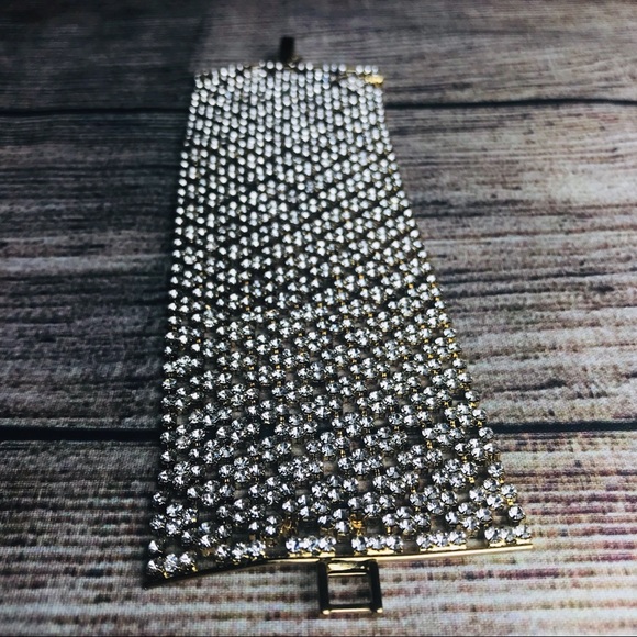 Bebe Diamond Cuff Bracelet Plated in Gold - Picture 4 of 8